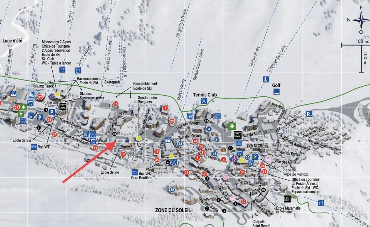 Appart Centre Station Les 2 Alpes, Parking, Wifi Les Deux Alpes Zewnętrze zdjęcie